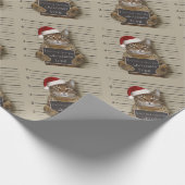 Mugshot Cat Christmas Geschenkpapier (Ecke)
