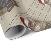 Mugshot Cat Christmas Geschenkpapier (Rolleneckpunkt)