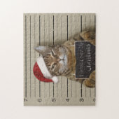 Mugshot Cat Christmas Puzzle (Vertikal)