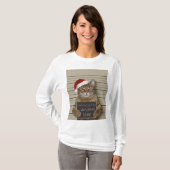 Mugshot Cat Christmas T-Shirt (Vorne ganz)