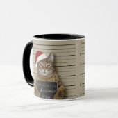 Mugshot Cat Christmas Tasse (Vorderseite Links)