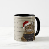 Mugshot Cat Christmas Tasse (VorderseiteRechts)