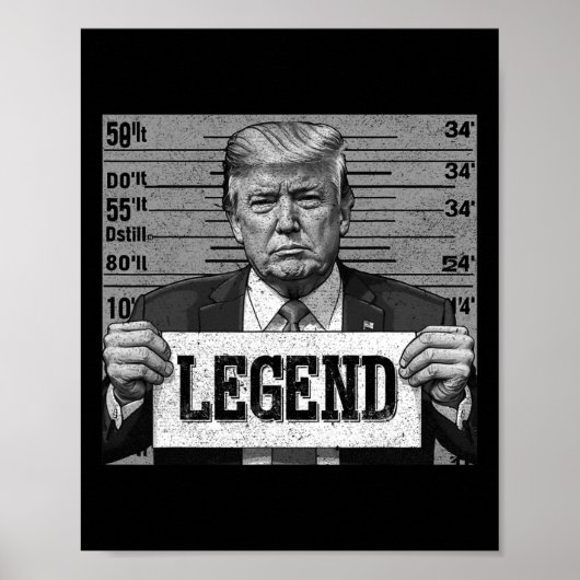 Mugshot Funny Trump 2024 Poster (Vorne)