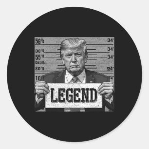 Mugshot Funny Trump 2024 Runder Aufkleber