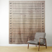 Mugshot Grunge Höhendiagramm zum psychischen Asyl Wandteppich (Beispiel)