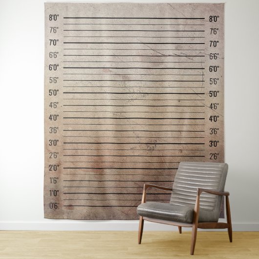 Mugshot Grunge Höhendiagramm zum psychischen Asyl Wandteppich (Beispiel)