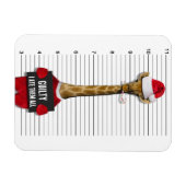 Mugshot Guilty Giraffe Funny Christmas Magnet (Horizontal)