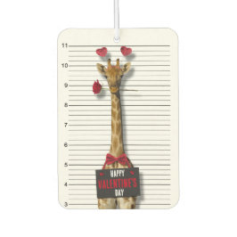Mugshot Guilty Giraffe Funny Happy Valentine's Day Autolufterfrischer