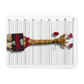 Mugshot Guilty Giraffe Funny Happy Valentine's Day Magnet (Horizontal)