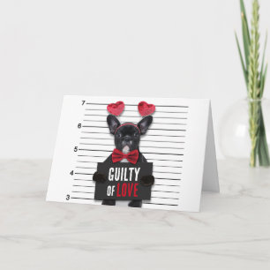 Mugshot Guilty Liebe Hund Funny Valentine's Day Karte