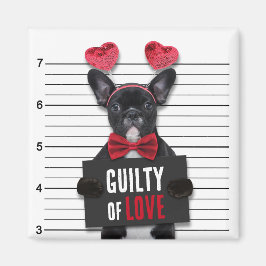 Mugshot Guilty Liebe Hund Funny Valentine's Day Magnet