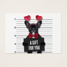 Mugshot Guilty Liebe Valentinstag Geschenkkarte