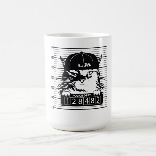 Mugshot-Katze Kaffeetasse (Mittel)
