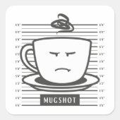 Mugshot Quadratischer Aufkleber (Vorderseite)
