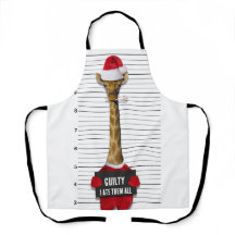 Mugshot Schuldig Lustiger Giraffe Weihnachten