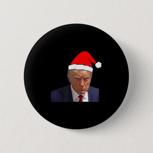 Mugshot Trump Picture - Prison Mug Shot Funny Chri Button (Vorderseite)