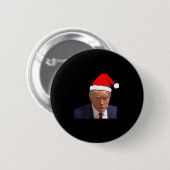 Mugshot Trump Picture - Prison Mug Shot Funny Chri Button (Vorne & Hinten)