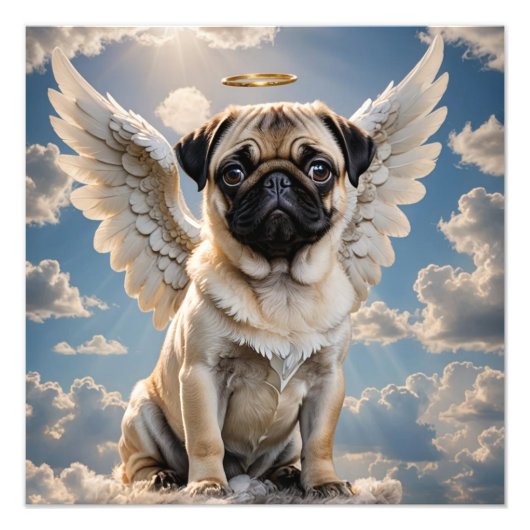 Mugsy der Mops Einters Dog Heaven Fotodruck (Vorne)