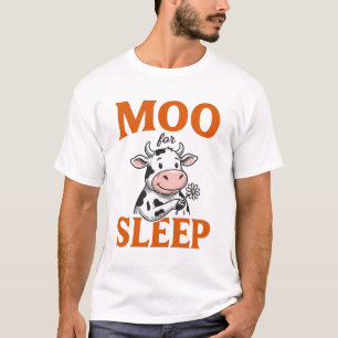 Muh für Schlaf Süße Kuh Vintage-Shirt-Design T-Shirt