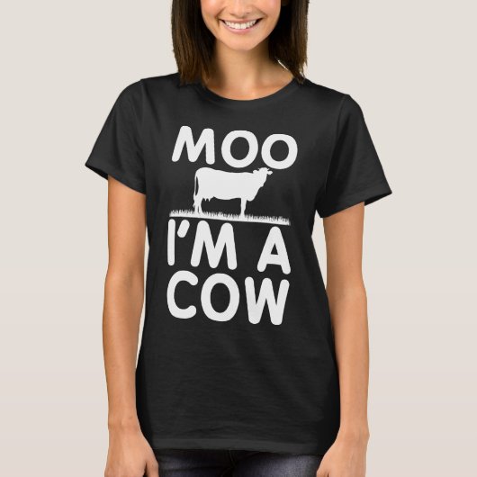 Muh, ich bin ein Kuhkostüm T-Shirt (Vorderseite)