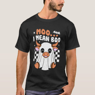 Muh Ich meine Boo Lustige Kuh Gespenst Gruselig Ha T-Shirt