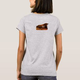 Muh-Kuh mit offenem Maul macht Muh-Geräusch T-Shirt