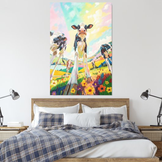 Muh Stadt Kuh Kunst Leinwanddruck (Insitu (Schlafzimmer))