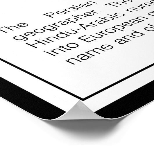 Muhammad Al-Khwarizmi Poster (Ecke)