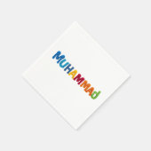 MUHAMMAD Name in lebendigem Häkelmuster Serviette (Ecke)