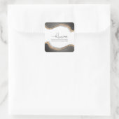 Muhammad rasulu-ALLAH Moderne arabische Kalligraph Quadratischer Aufkleber (Tasche)