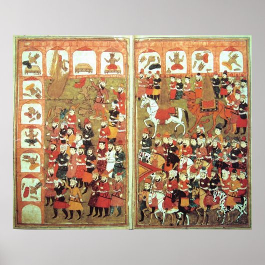 Muhammad Zerstört die Ikonen in der Kaaba Poster (Vorne)