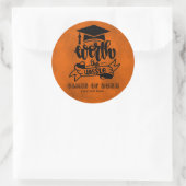 Mühe - Orange Runder Aufkleber (Tasche)