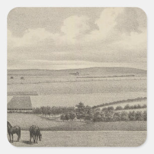 Mühlbrae-Ranch, Kansas Quadratischer Aufkleber