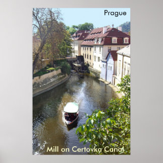 Mühle am Certovka Kanal, Prag. Poster