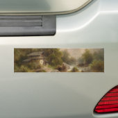 Mühle auf einem Bergbach (von Albert Rieger) Autoaufkleber (Auf Auto)