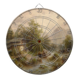 Mühle auf einem Bergbach (von Albert Rieger) Dartscheibe