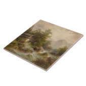 Mühle auf einem Bergbach (von Albert Rieger) Fliese (Seite)