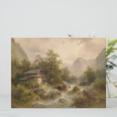 Mühle auf einem Bergbach (von Albert Rieger) Karte (Stehend Vorderseite)