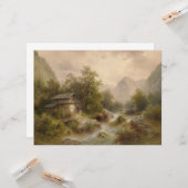 Mühle auf einem Bergbach (von Albert Rieger) Karte (Vorderseite/Rückseite Beispiel)