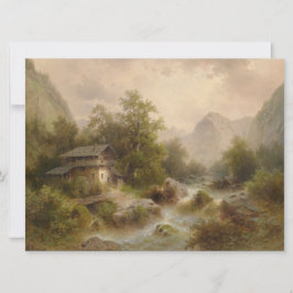 Mühle auf einem Bergbach (von Albert Rieger) Karte