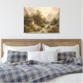 Mühle auf einem Bergbach (von Albert Rieger) Leinwanddruck (Insitu (Schlafzimmer))