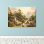 Mühle auf einem Bergbach (von Albert Rieger) Leinwanddruck (Insitu (Holzboden))