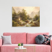 Mühle auf einem Bergbach (von Albert Rieger) Leinwanddruck (Insitu (Wohnzimmer))