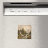 Mühle auf einem Bergbach (von Albert Rieger) Magnet (In Situ (Geschirrspüler))