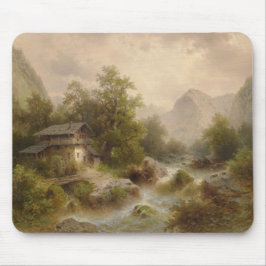 Mühle auf einem Bergbach (von Albert Rieger) Mousepad