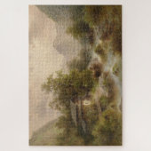 Mühle auf einem Bergbach (von Albert Rieger) Puzzle (Vertikal)