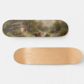 Mühle auf einem Bergbach (von Albert Rieger) Skateboard (Horizontal)