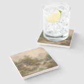 Mühle auf einem Bergbach (von Albert Rieger) Steinuntersetzer (Seitenansicht)