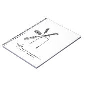 Mühle auf weißem Untergrund Notizblock (Linke Seite)