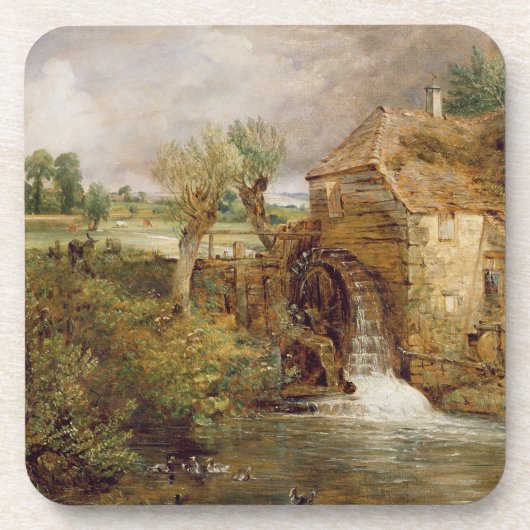Mühle bei Gillingham, Dorset, 1825-26 (Öl auf Getränkeuntersetzer (Vorderseite)